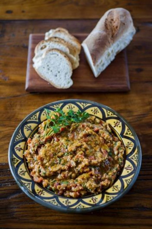 Full flavoured: Zaalouk (Moroccan eggplant and tomato salad) served with bread as an appetiser or to accompany the main dish.