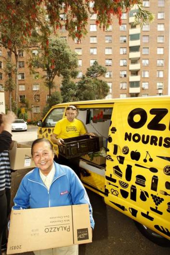 Gratefully accepted: OzHarvest deliveries are welcomed with smiles.