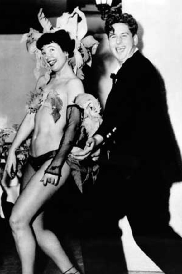 Louse of lords: Antony Moynihan having a swinging time with a dancing girl in the 1950s.