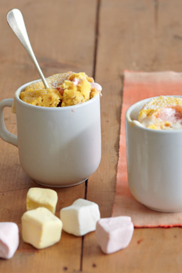 Marshmallow mug cake.