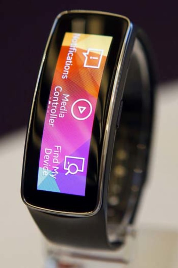 Samsung's Gear Fit fitness band.