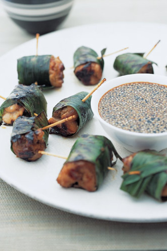 Chicken in pandanus leaves