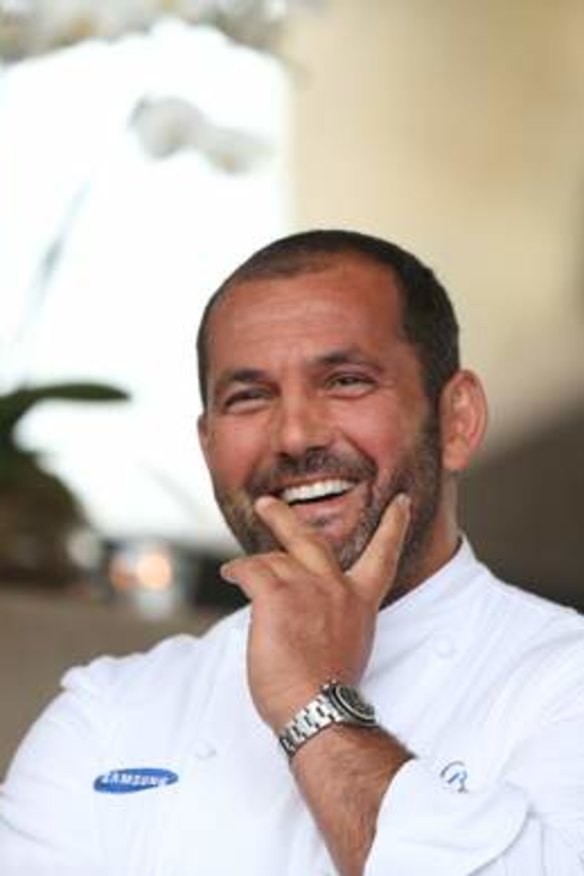 Final curtain: A relaxed Guillaume Brahimi at his restaurant on New Year's Eve.