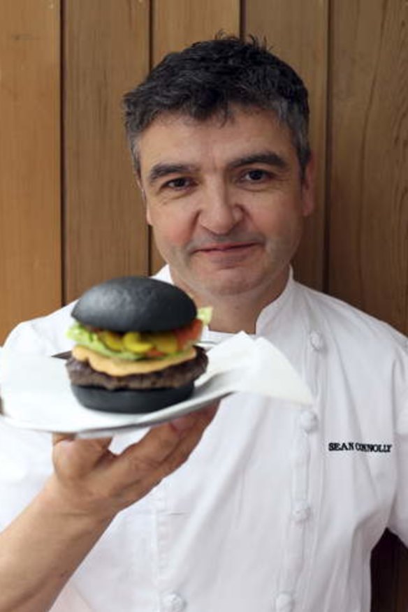Chef Sean Connolly launched the Black Widow burger last year. The colouring comes from vegetable carbon.