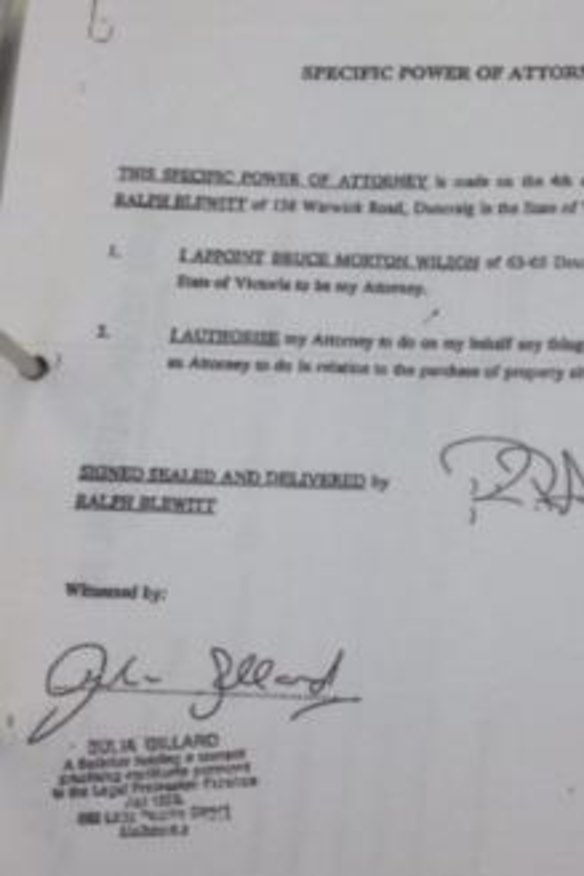 Documents tendered to the royal commission.