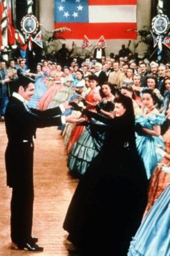 Clark Gable, left, and Vivien Leigh dance in  Gone With the Wind.