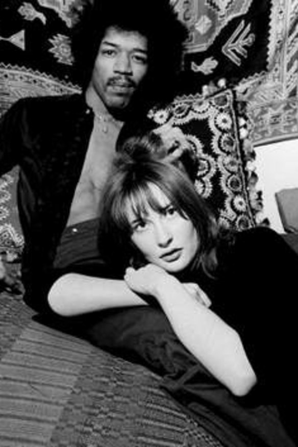 Kathy Etchingham with Jimi Hendrix in London in the 1960s. Ms Etchingham objects to the way their relationship is portrayed in a new biopic of the late musician.
