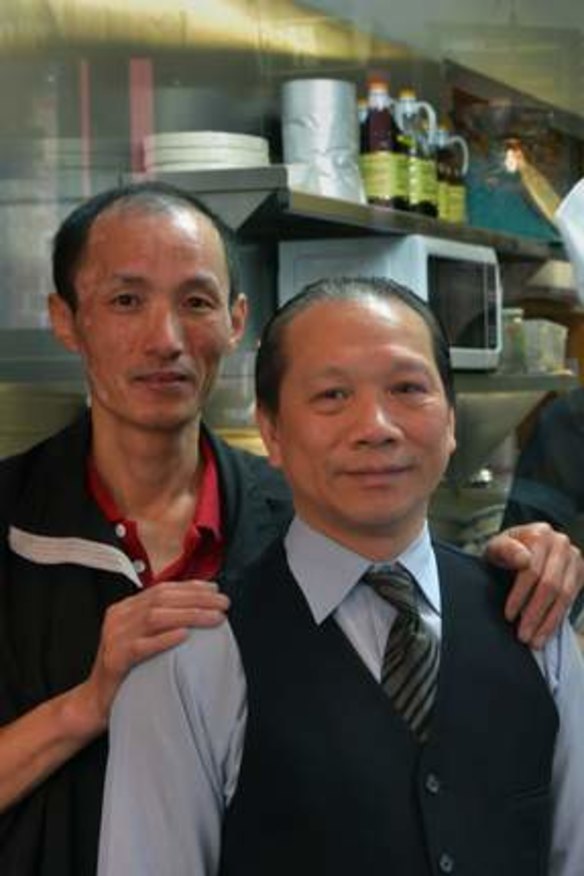 Head chef Jian Qin Chen and manager Patrick Liu at HuTong restaurant.