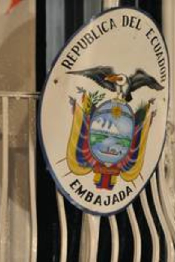 Embassy of the Republic of Ecuador in London.