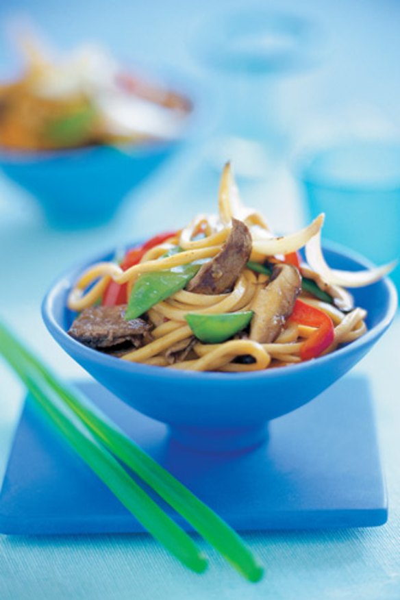 Beef and hokkien noodle stir-fry