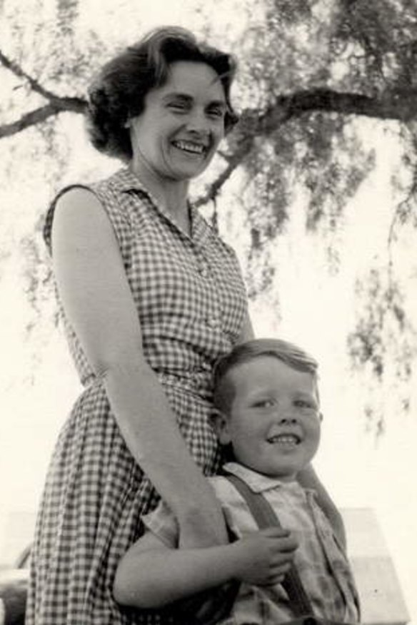 Patricia Brown with son Roger.