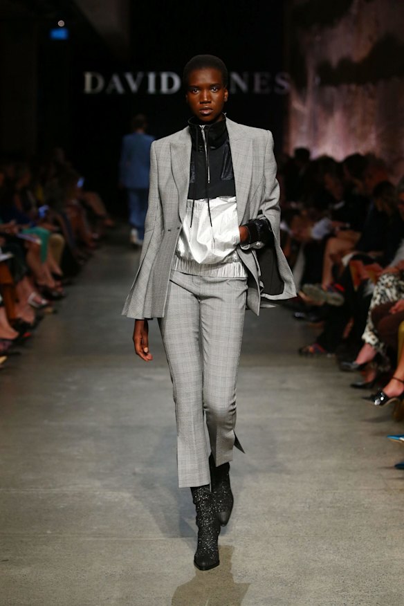 A model showcases designs by Camilla and Marc during the David Jones Art of Living season launch.