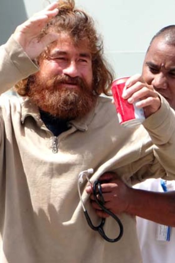 Mexican castaway: Jose Salvador Alvarenga arrives  in Majuro.