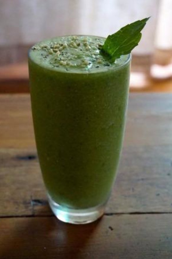 Green is good: The pineapple and hemp smoothie. 