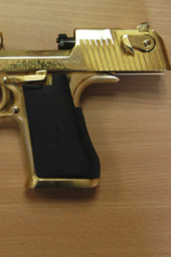 The gun found at Matthew Peisley's home.