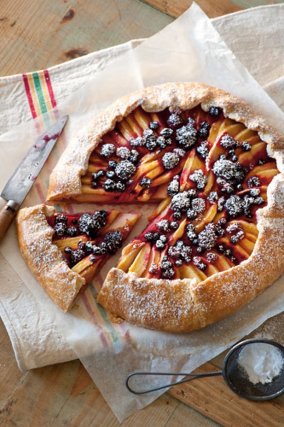 Rustic fruit tart.