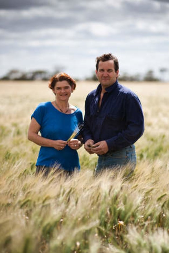 Field days: Green wheat growers Julie and Elden Oster.