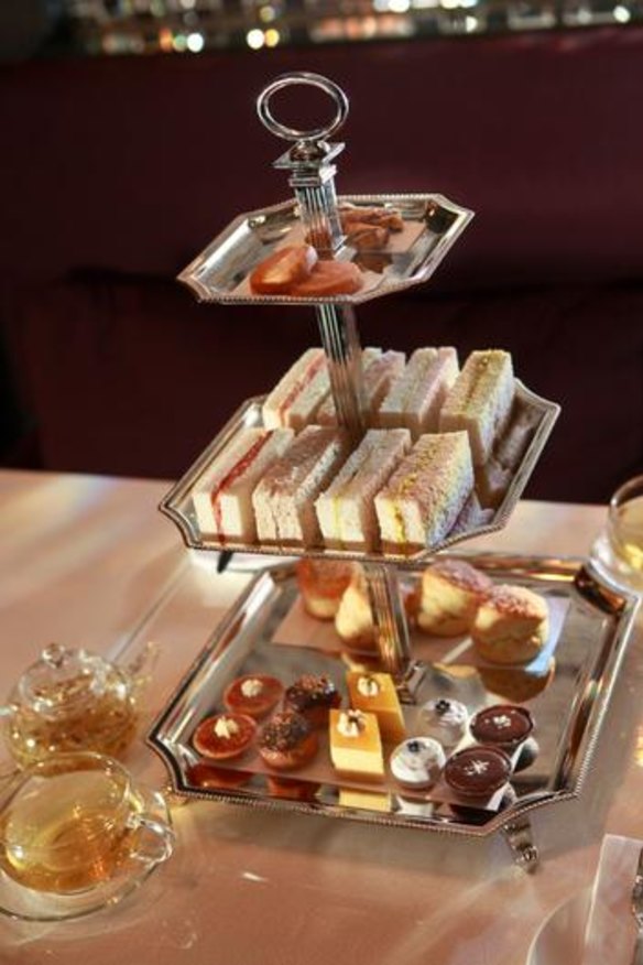 The afternoon tea set from The Waiting Room at Crown Hotel.