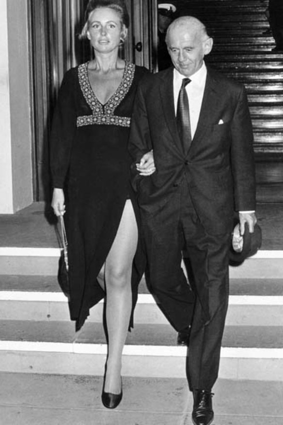 A 1971 photo of the then Australian Prime Minister William McMahon with his wife, Sonia.