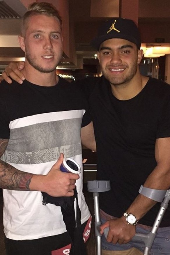 Close call: Aaron Gray and Dylan Walker.