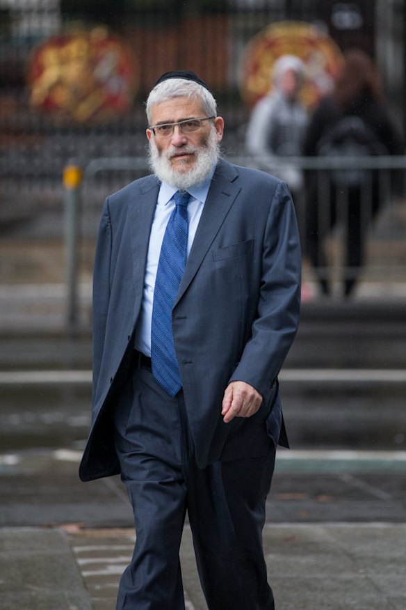 Joseph Gutnick outside the Federal Court in Melbourne. 