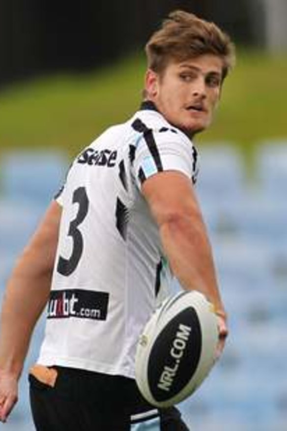 New face: Centre Blake Ayshford will play his first match for Cronulla on Friday night.