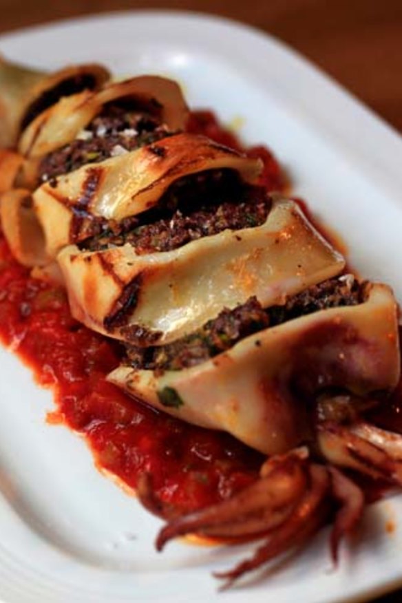 The one dish you must try ... Morcilla stuffed squid, $18. 