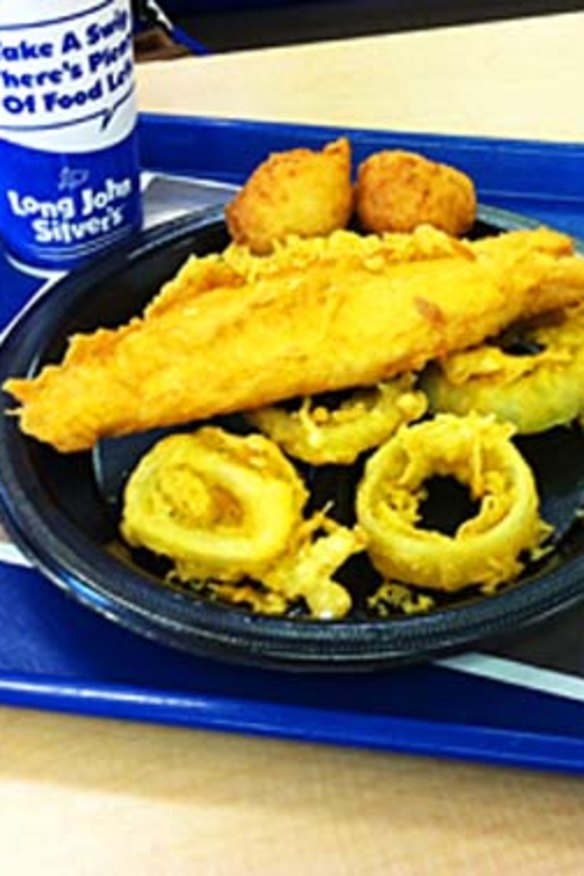 "Heart attack on a hook": The Big Catch meal, sold at the fast food chain Long John Silver's.