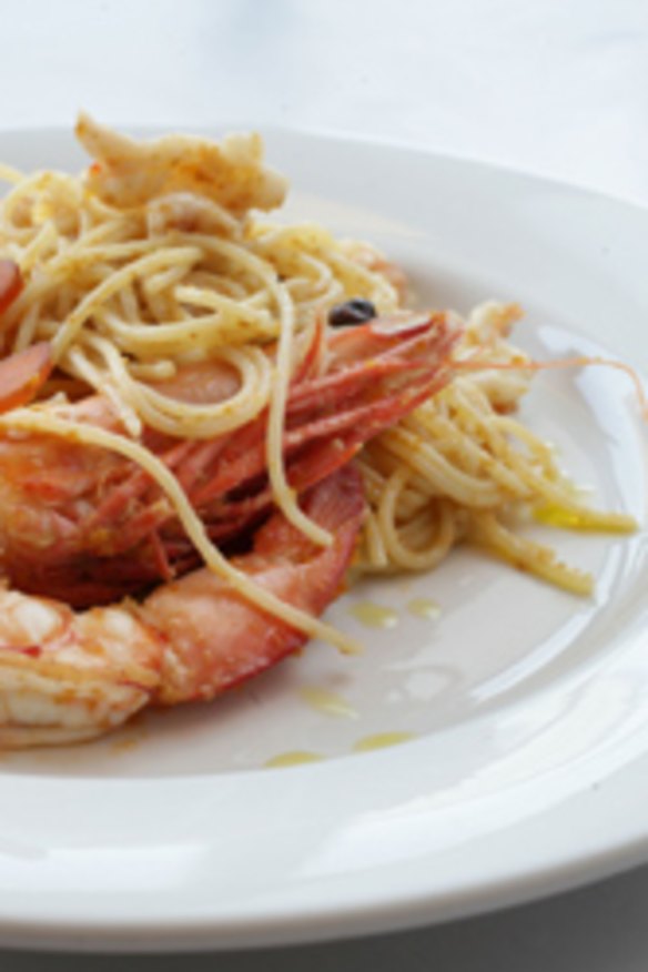 The prawn-and-bottarga spaghettini of Da Noi.