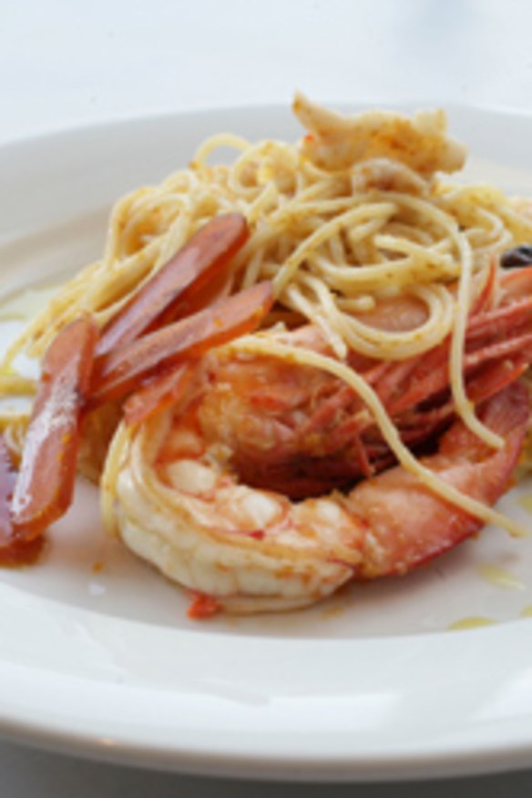 The prawn-and-bottarga spaghettini of Da Noi.