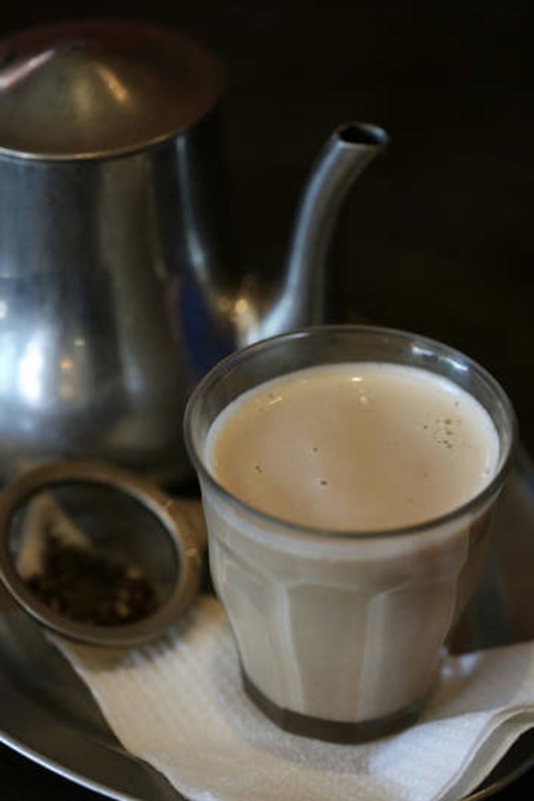 Masala chai ... black tea, spices and milk.