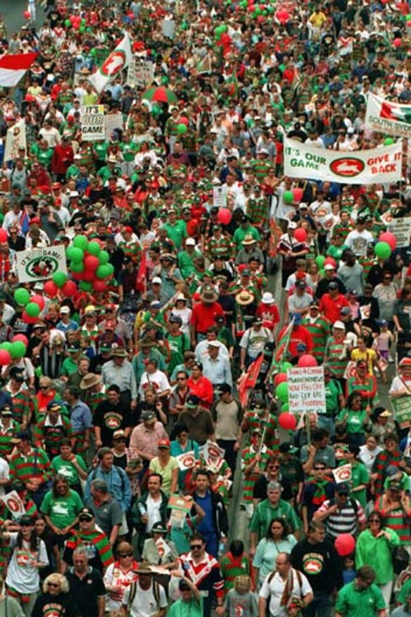 Protest ... Souths fans.