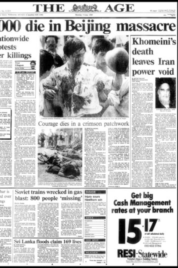 How <i>The Age</i> reported the massacre.