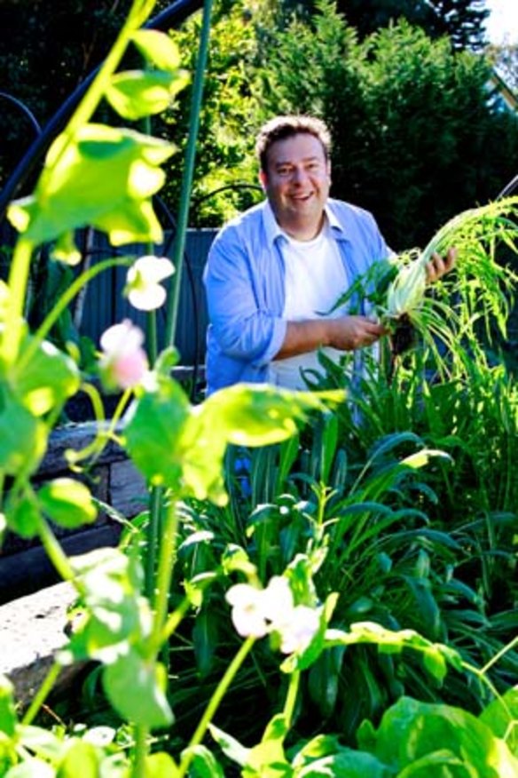 Garden chef: Peter Gilmore and his garden at home.