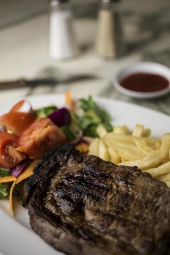 The rib-eye steak at the CTA Business Club.