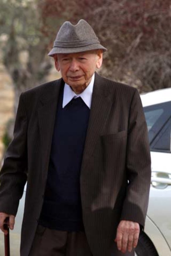 Politically active into his 90s … Benzion Netanyahu visiting Israel's President, Shimon Peres, in 2009.