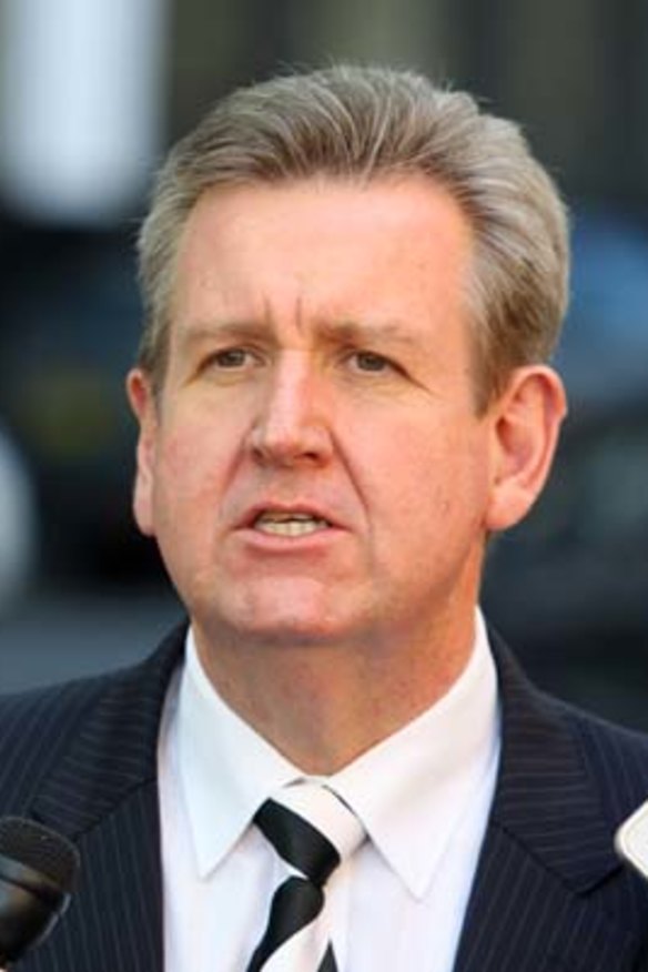 Keeping mum about his own view ... Barry O'Farrell.