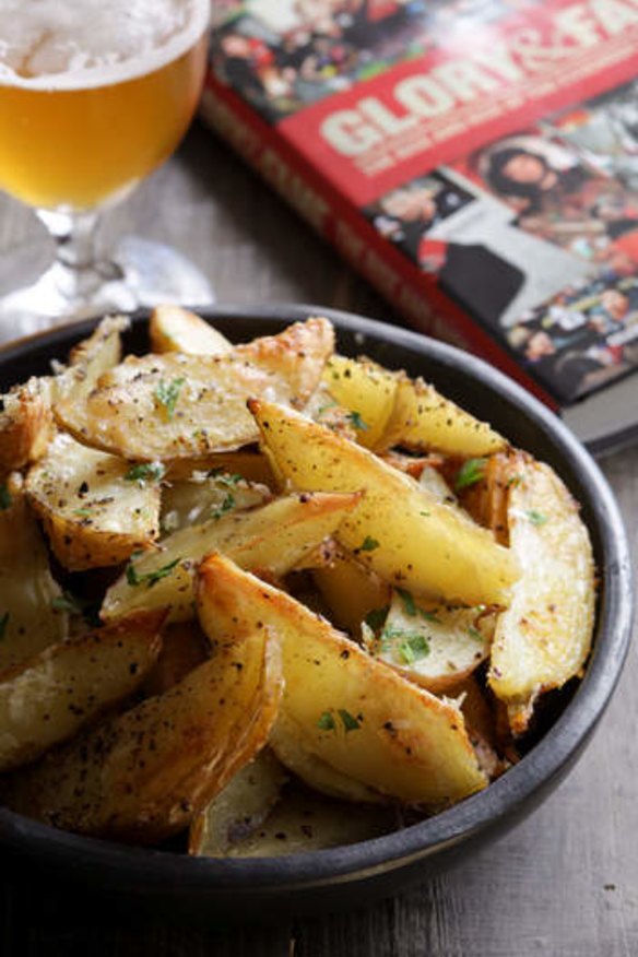 Salt and pepper potato wedges.