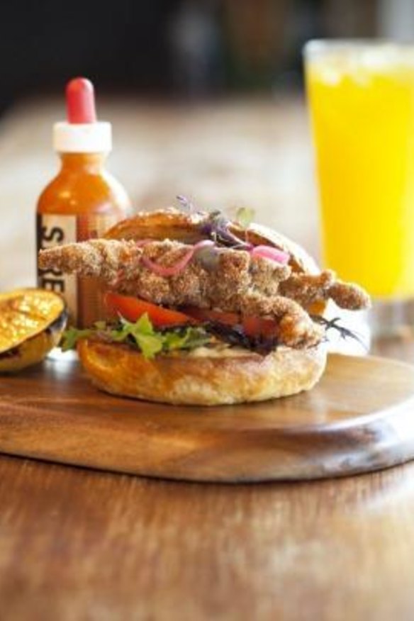 The soft-shell crab burger at StrEAT.