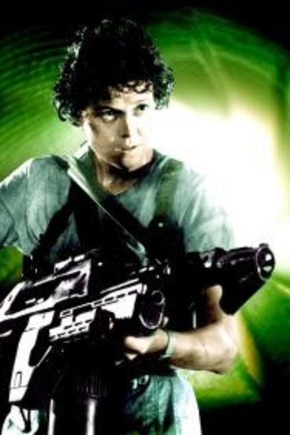 Sigourney Weaver in her younger days as one of Hollywoods first female action heroes.