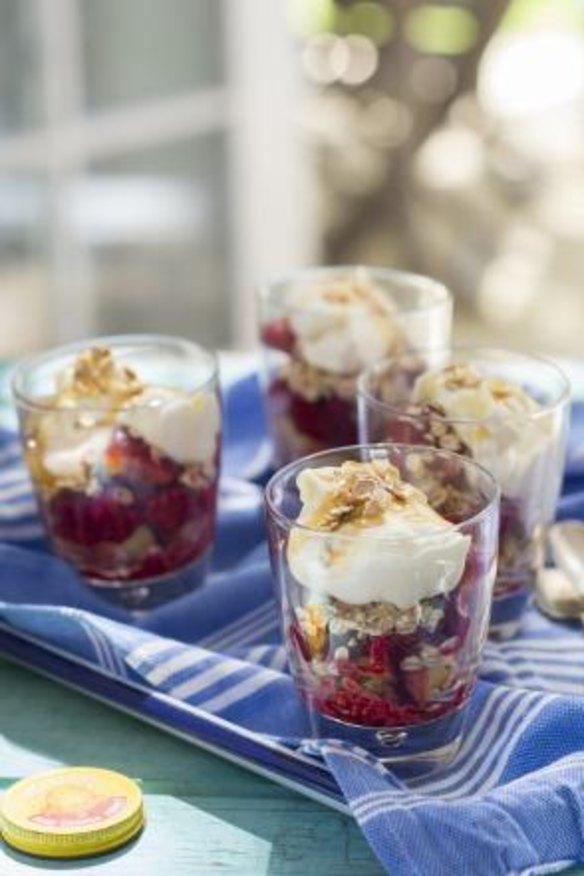 Perfect Summer Breakfast Trifle is ideal for a Christmas morning healthy treat.