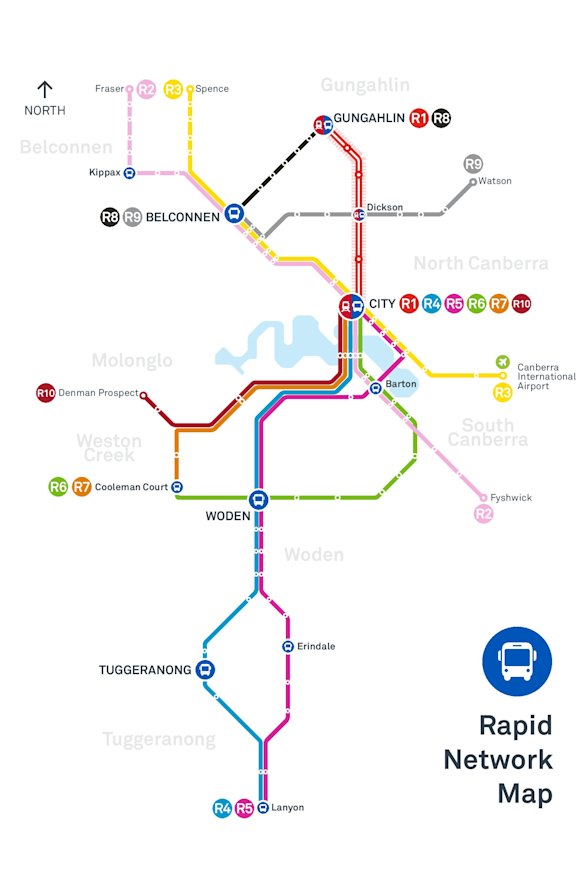 There will be 10 rapid routes including light rail. 