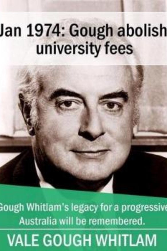 This image, distributed by the Greens, has upset Labor.