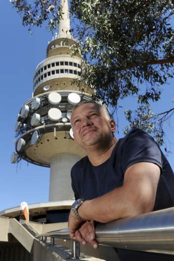 Alto Restaurant owner, Mickey Gubas, outside Telstra Tower.