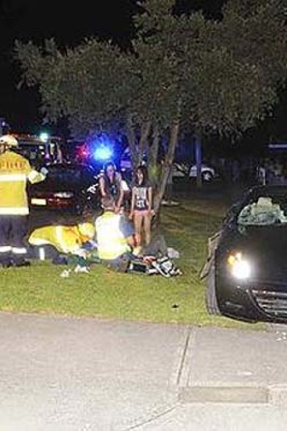 Salim Mehajer's crashed Ferrari.