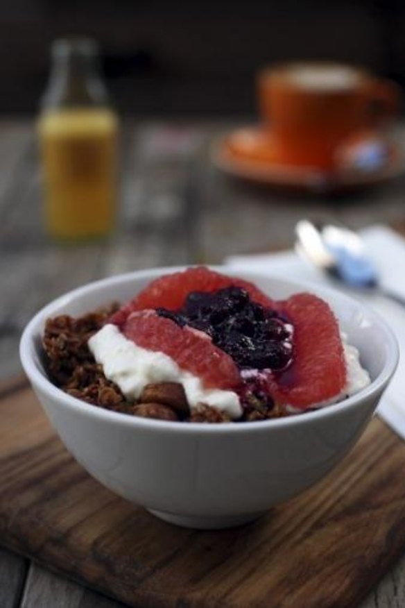 Crunchy delight: A bowl of granola at 22 Grams, Randwick.