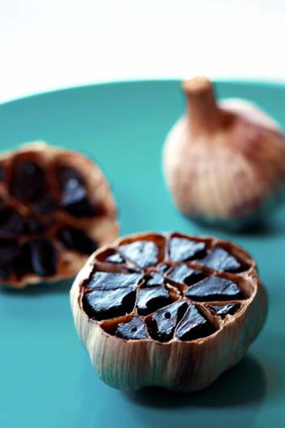 Rich in flavour: Fermented black garlic. Styling and food: Jill Dupleix.