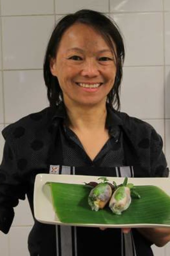 The queen of rice paper rolls, Nahji Chu.