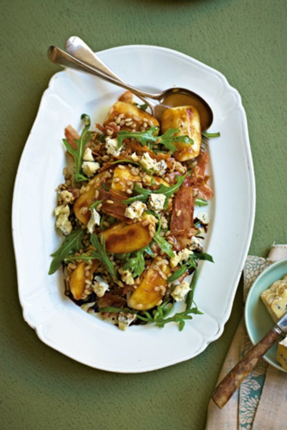 Pearl barley and apple salad.