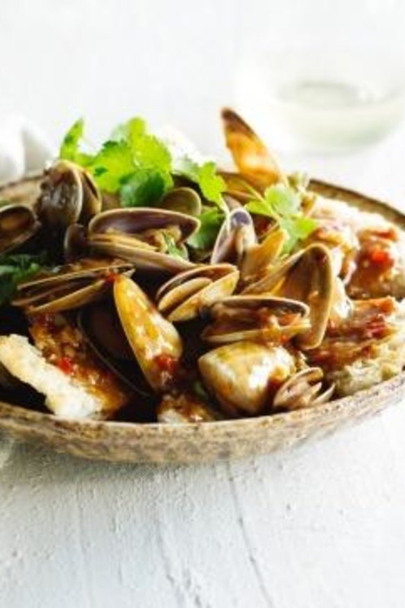 Lan Yuan's wok-fried pipis with XO sauce.